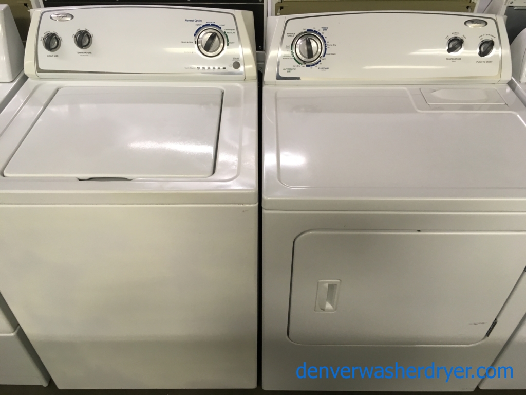 Quality Refurbished Whirlpool Top-Load Washer & Electric Dryer, 1-Year Warranty