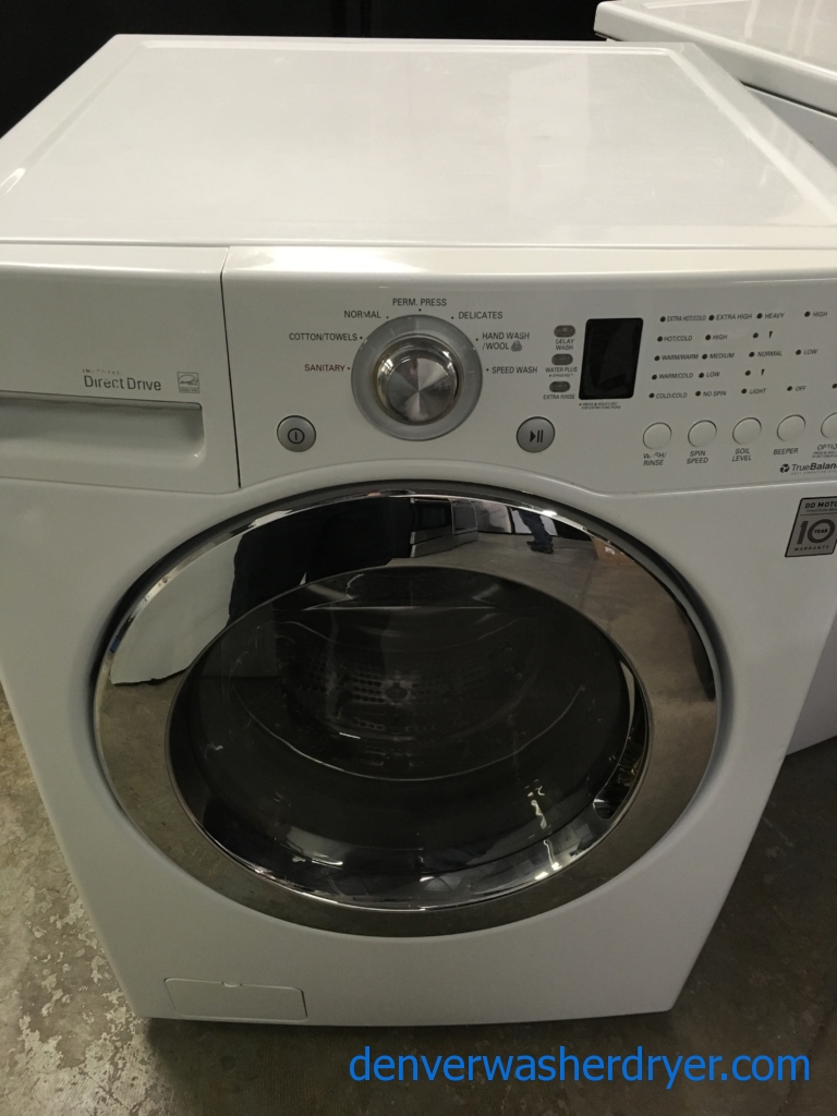 27″ LG Stackable Front-Load Washer, 1-Year Warranty