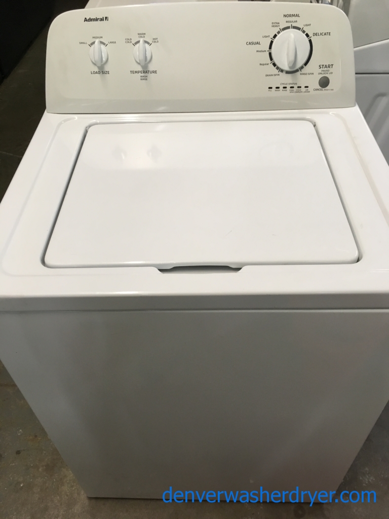 Large Images for Admiral (Maytag) TopLoad Washing Machine, 1Year