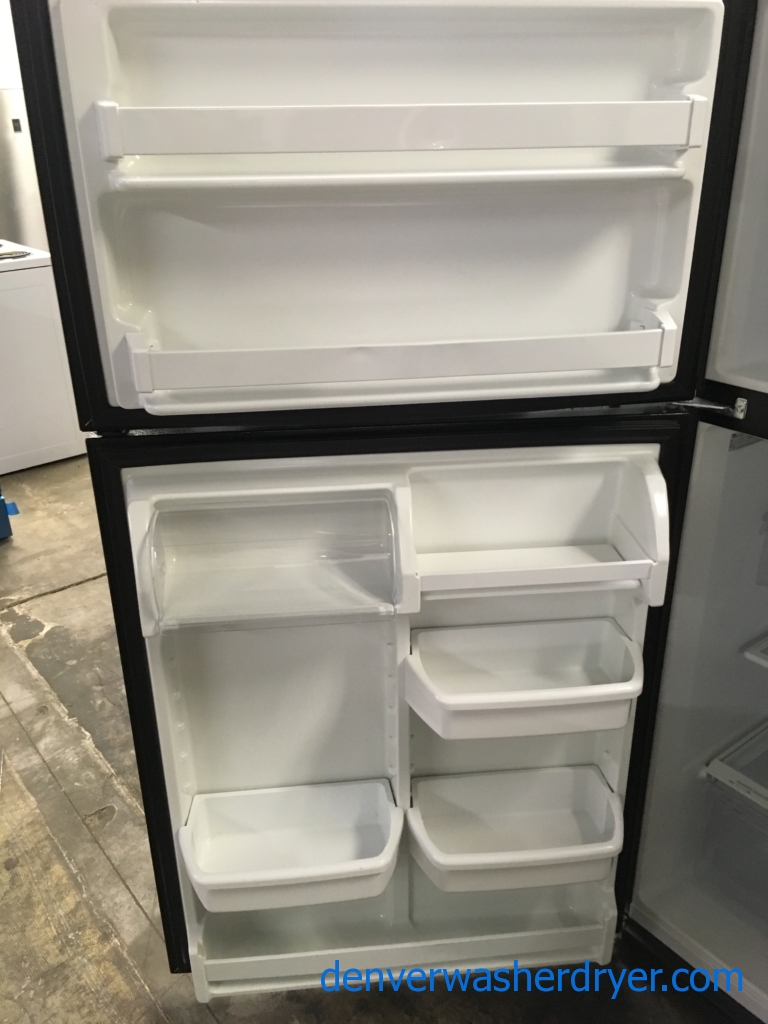 Large Images for (21 Cu. Ft.) Black Refrigerator by Whirlpool, TopMount, Clean, Perfectly