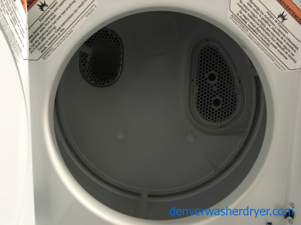 24″ Heavy-Duty Quality Refurbished Kenmore Unitized Laundry Center, 1-Year Warranty