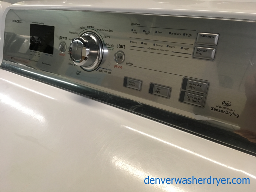 27″ Maytag Direct-Drive Top-Load Washer & Electric Dryer, Quality Refurbished, 1-Year Warranty