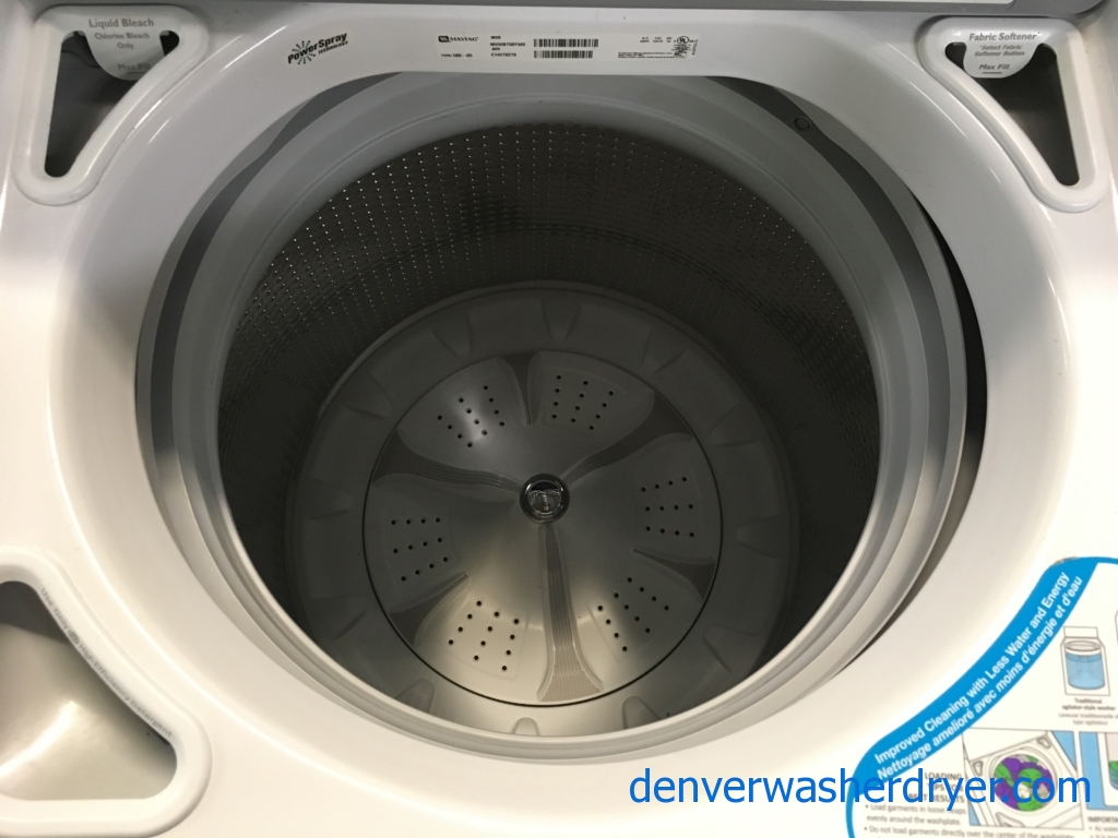 27″ Maytag Direct-Drive Top-Load Washer & Electric Dryer, Quality Refurbished, 1-Year Warranty