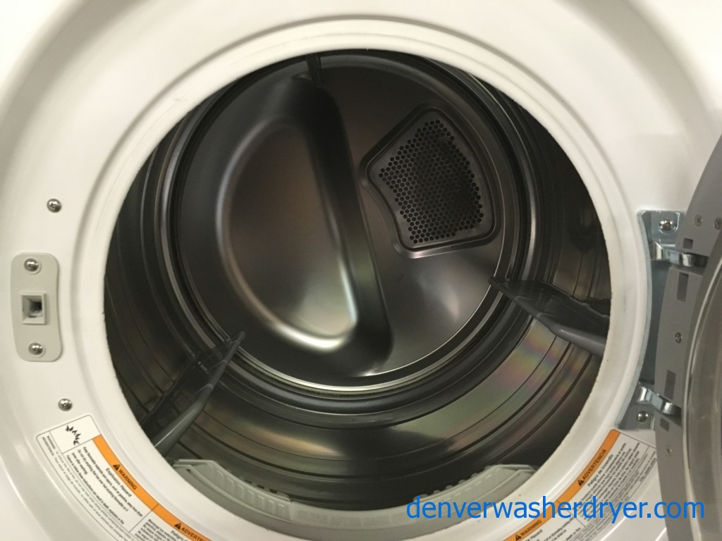 Quality Refurbished HE 27″ LG Stackable Front-Load Steam-Washer & *GAS* Dryer Set w/Pedestals, 1-Year Warranty