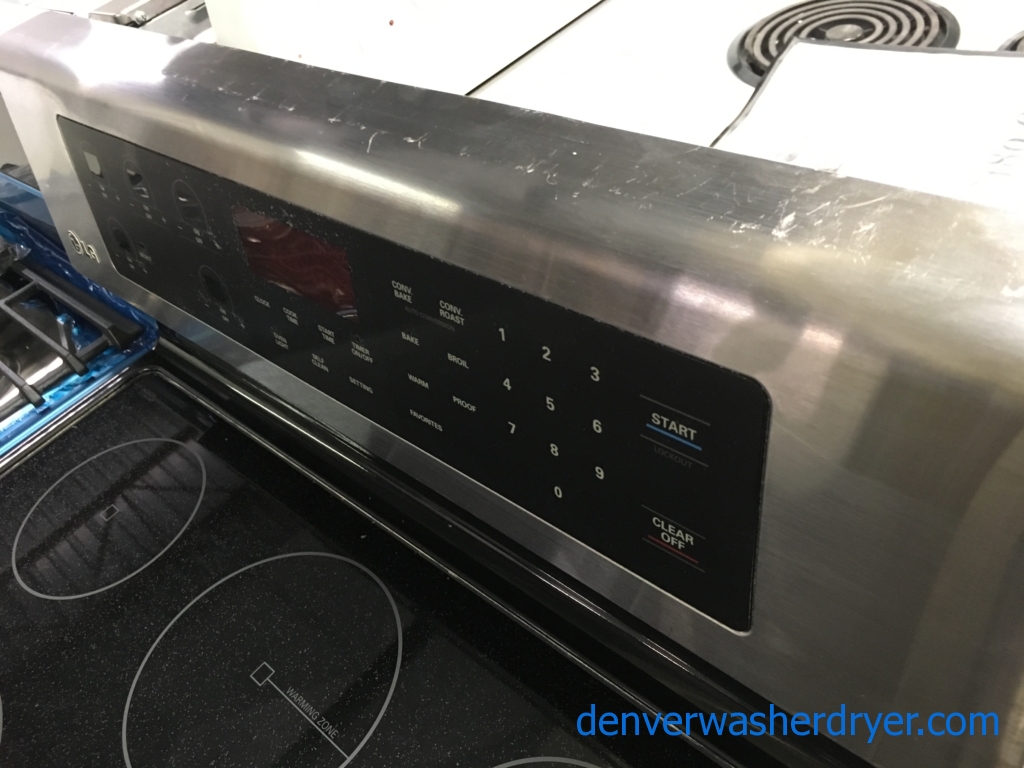 30″ Free-Standing LG Electric Glass-Top Range with Fan Convection, 1-Year Warranty