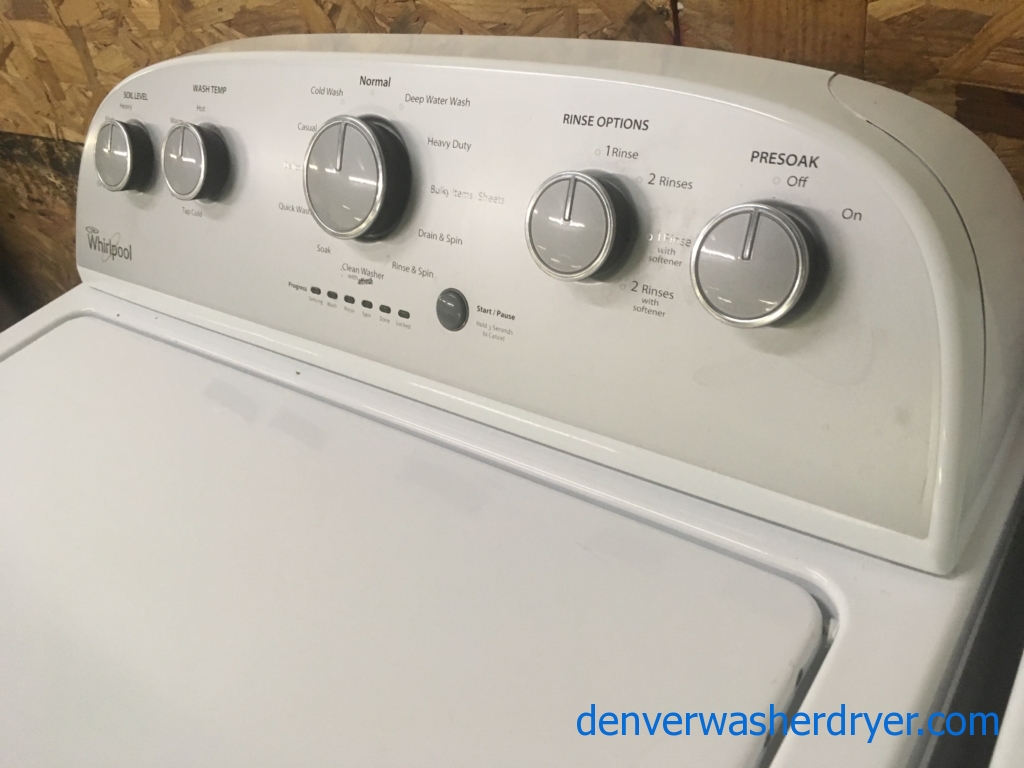 27″ Whirlpool Quality Refurbished Top-Load HE Washer, 1-Year Warranty