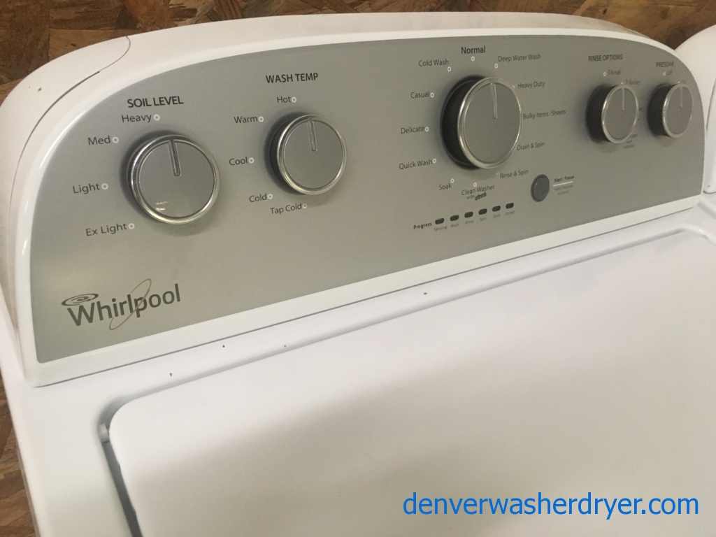27″ Whirlpool Quality Refurbished Top-Load HE Washer, 1-Year Warranty
