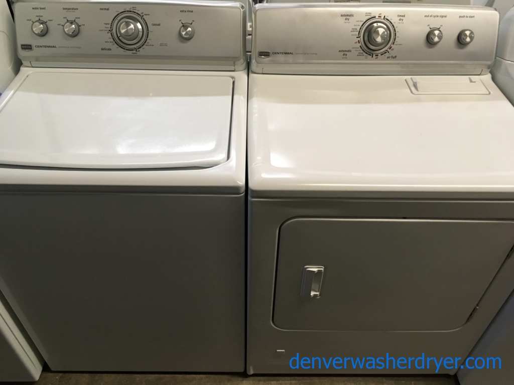 Quality Refurbished Maytag Centennial Direct-Drive Washer & *GAS* Dryer, 1-Year Warranty