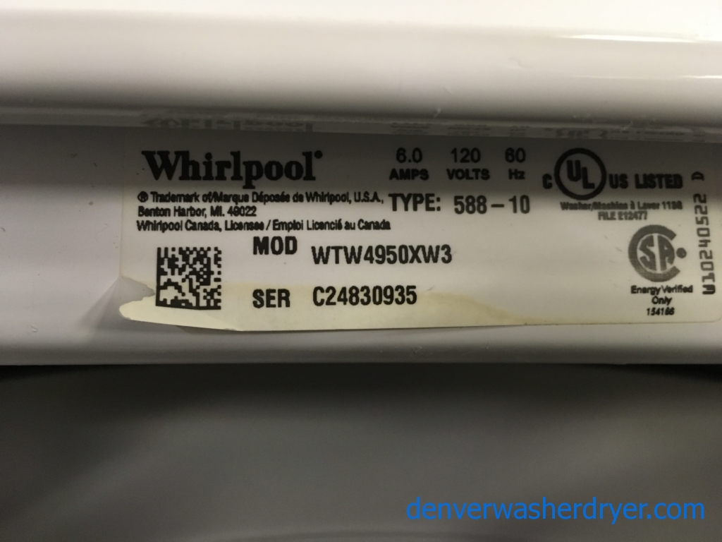 Quality Refurbished Whirlpool Top-Load Washer, 1-Year Warranty
