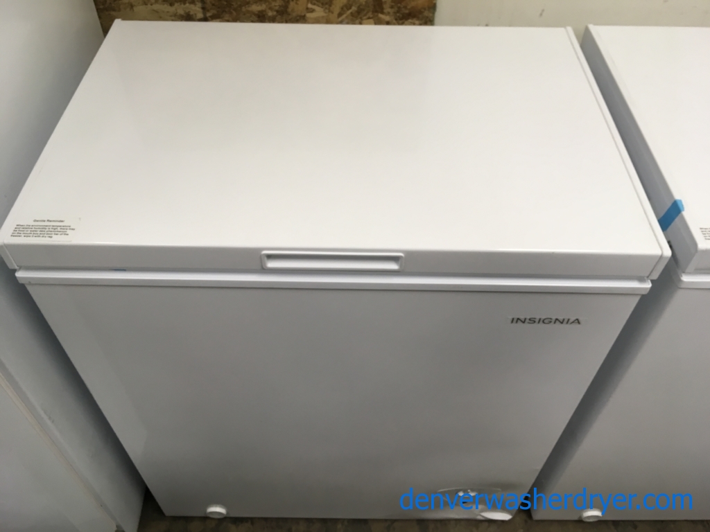 Brand-New Insignia Chest Freezer (5.0 Cu. Ft.) with Manual Defrost, 1-Year Warranty