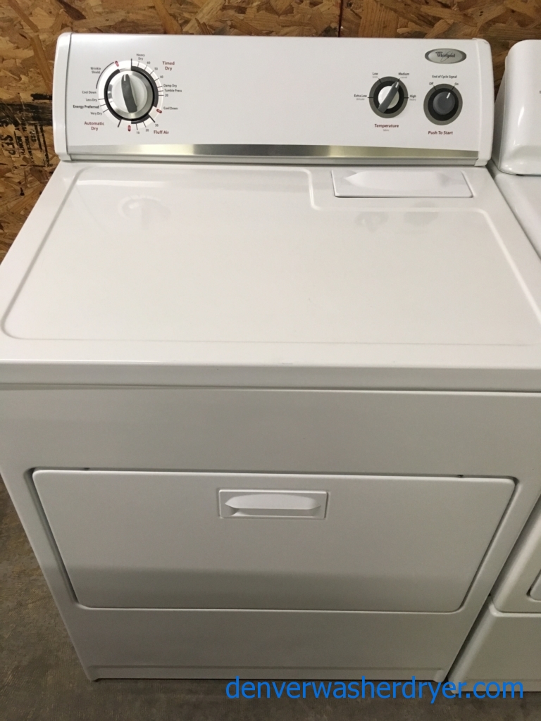 Quality Refurbished Whirlpool Electric Dryer, 1-Year Warranty