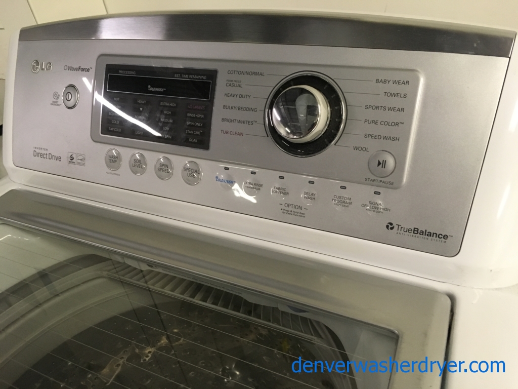 LG Top-Load HE Washing Machine, Direct-Drive, Energy Star, 4.5 Cu. Ft., White, 1-Year Warranty!