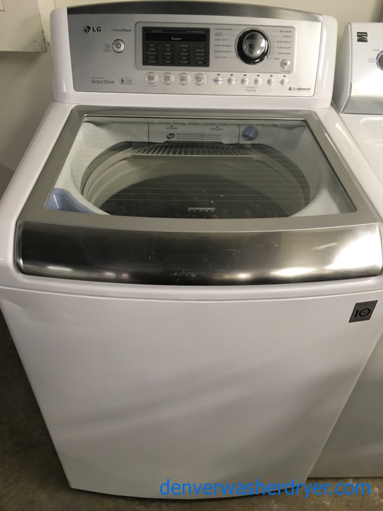 LG Top-Load HE Washing Machine, Direct-Drive, Energy Star, 4.5 Cu. Ft., White, 1-Year Warranty!