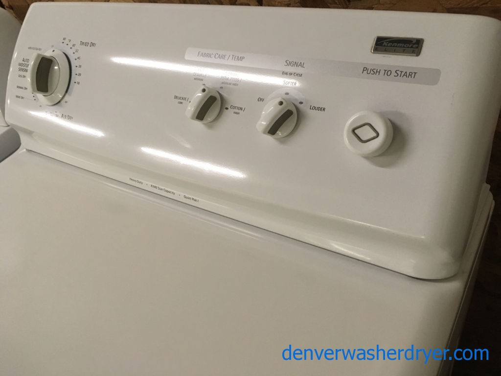 Large Images for *GAS* Kenmore Elite Dryer, Slim 27″ Wide, KING Size Capacity, White, Quality