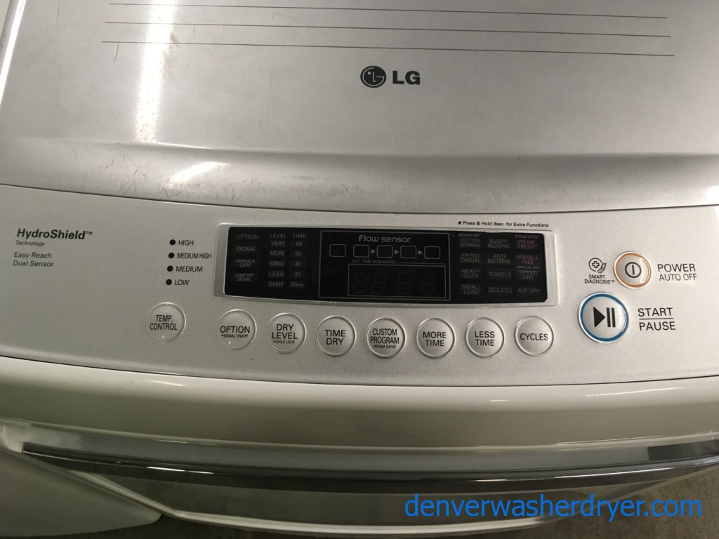 LG Top-Load Front-Control Washer Dryer Set, Electric, HE, Energy Star, Direct-Drive, 1-Year Warranty