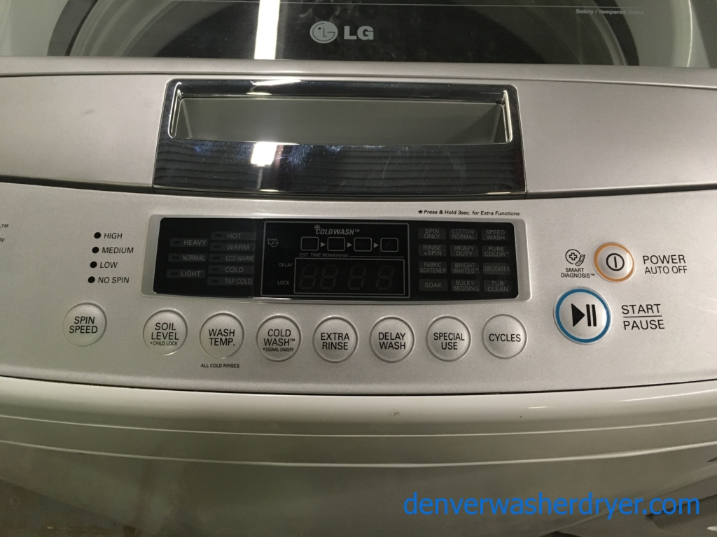 LG Top-Load Front-Control Washer Dryer Set, Electric, HE, Energy Star, Direct-Drive, 1-Year Warranty