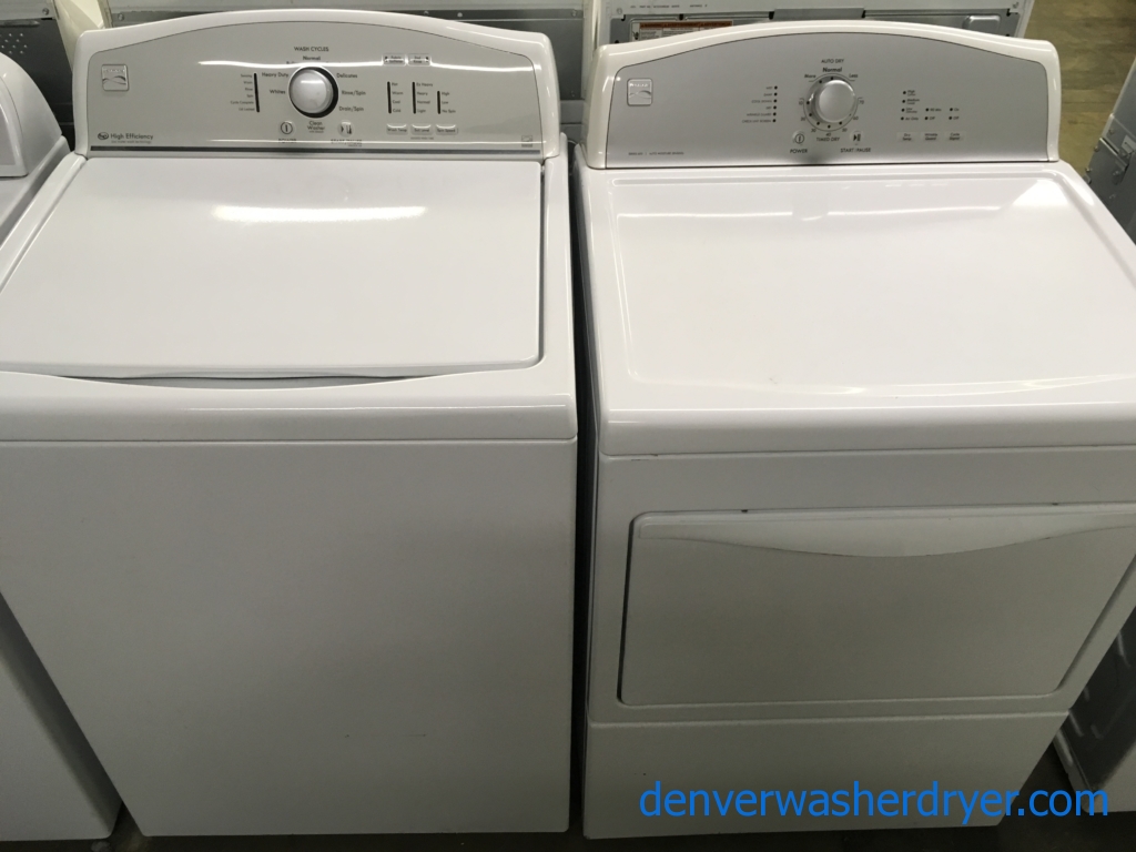 Large Images for Slim Kenmore Washer/Dryer Set, TopLoad, HE, Super Capacity, Quality