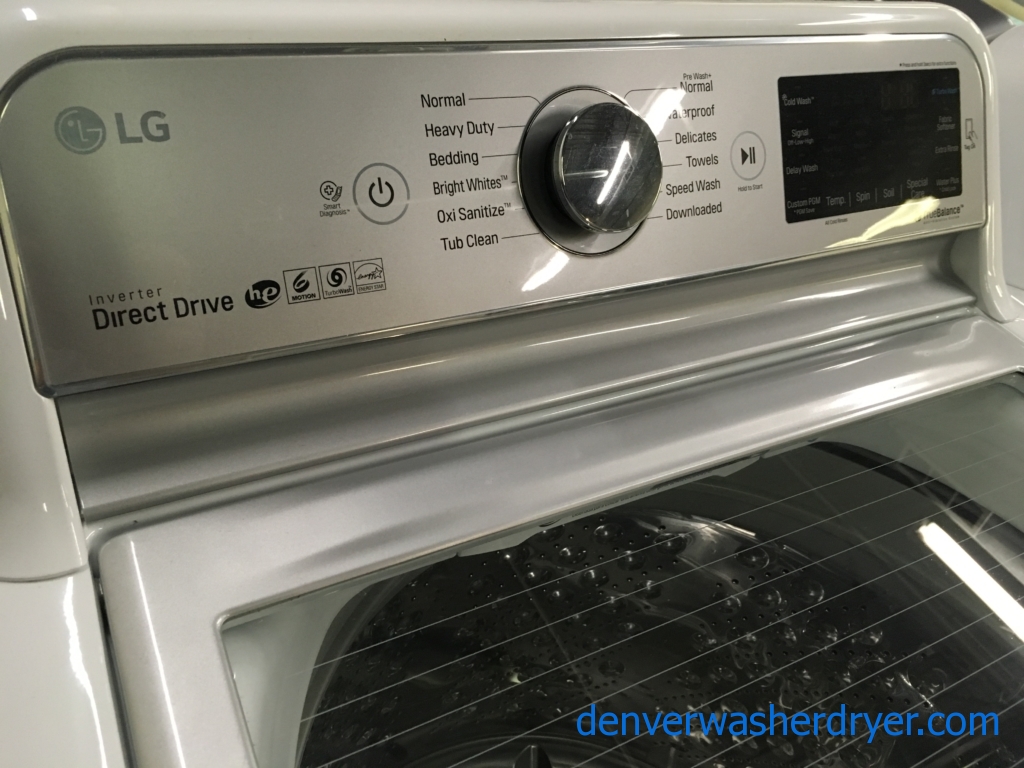 Brand New LG Top-Load HE Direct-Drive Washer, *GAS* HE Dryer, Mega Capacity, 1-Year Warranty