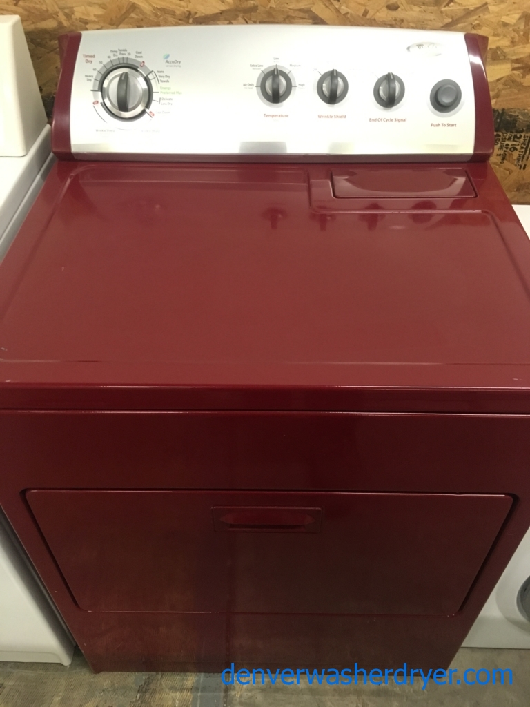 Red Hot Whirlpool Dryer, 220V, 29″