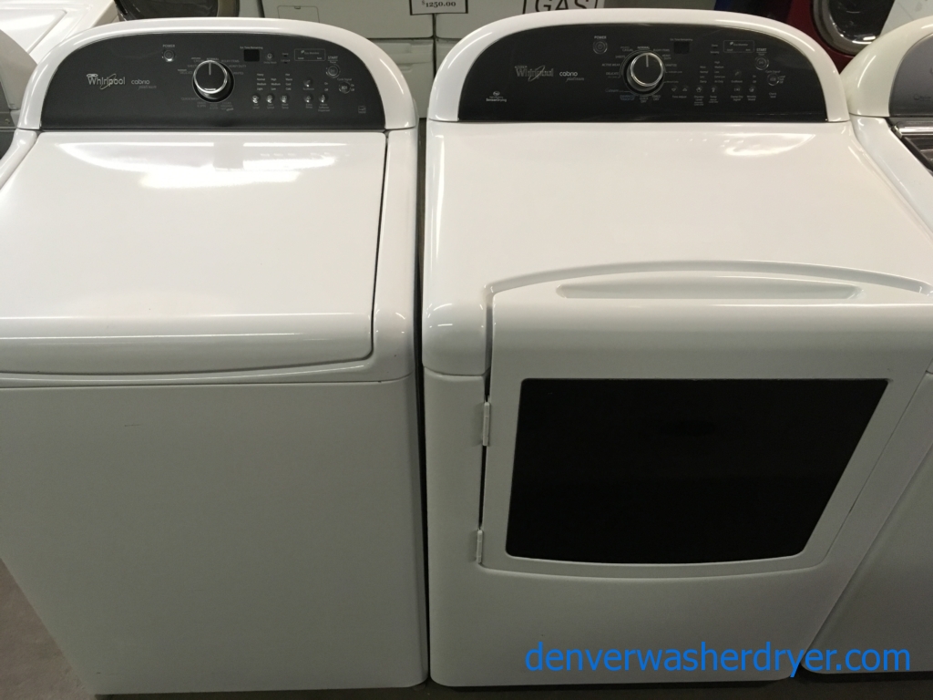 Perfect Whirlpool Cabrio Platinum Washer/Dryer Set, HE, Energy Star, Direct-Drive, 1-Year Warranty!