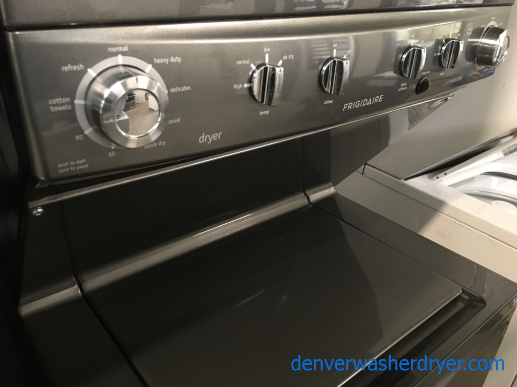 Full-Sized, 27″, Unitized, HE, Slate, 220V, Frigidaire Stacker, Quality Refurbished, 1-Year Warranty!