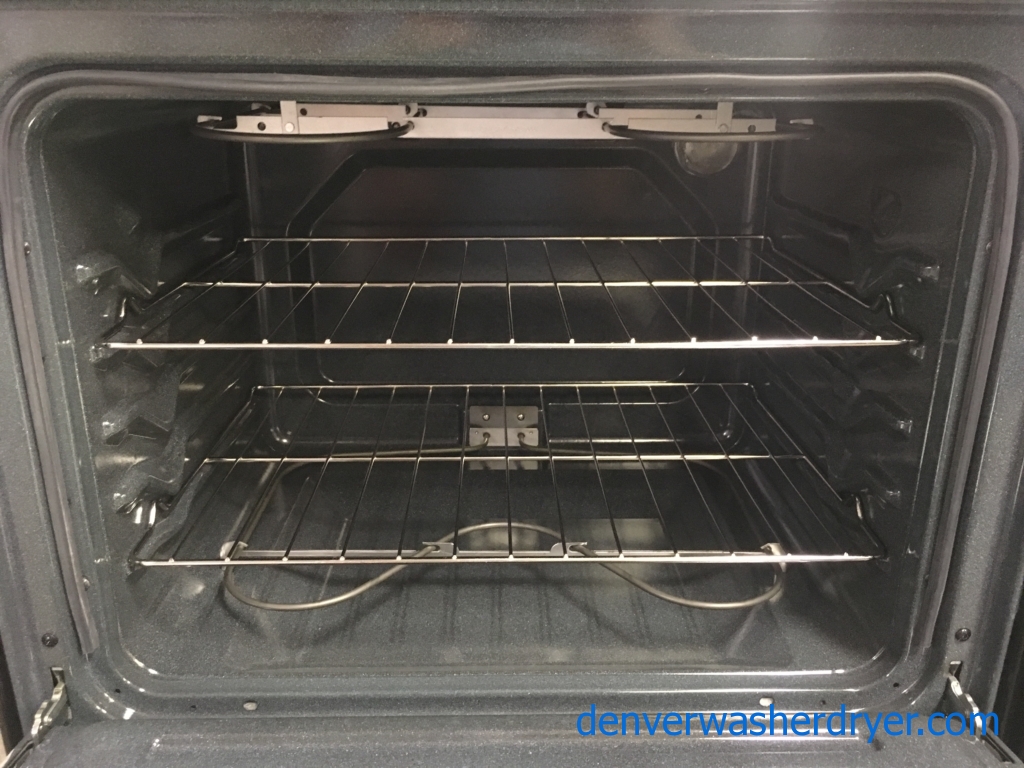 New! Whirlpool Glass-Top 30″ Stainless Electric Range, 1-Year Warranty!