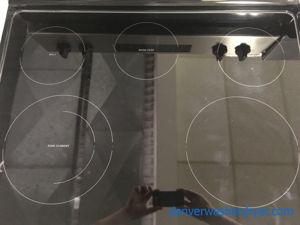 New! Whirlpool Glass-Top 30″ Stainless Electric Range, 1-Year Warranty!