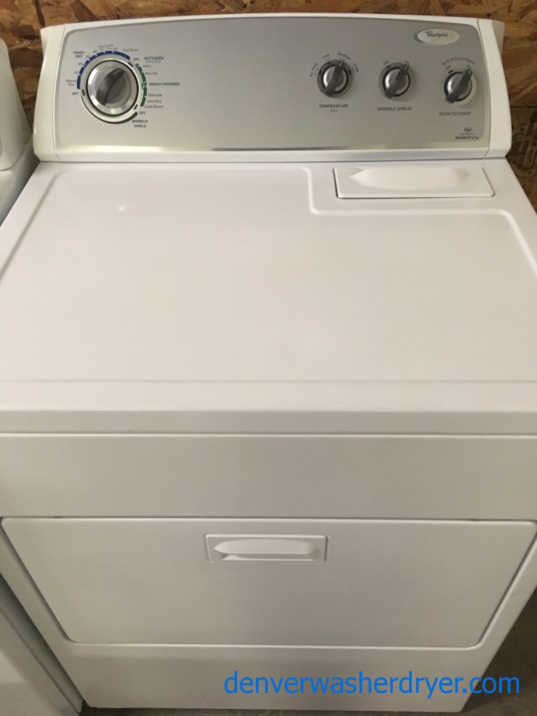 Rare! Whirlpool HE Electric Dryer, 29″ Wide, Quality Refurbished, 1-Year Warranty!