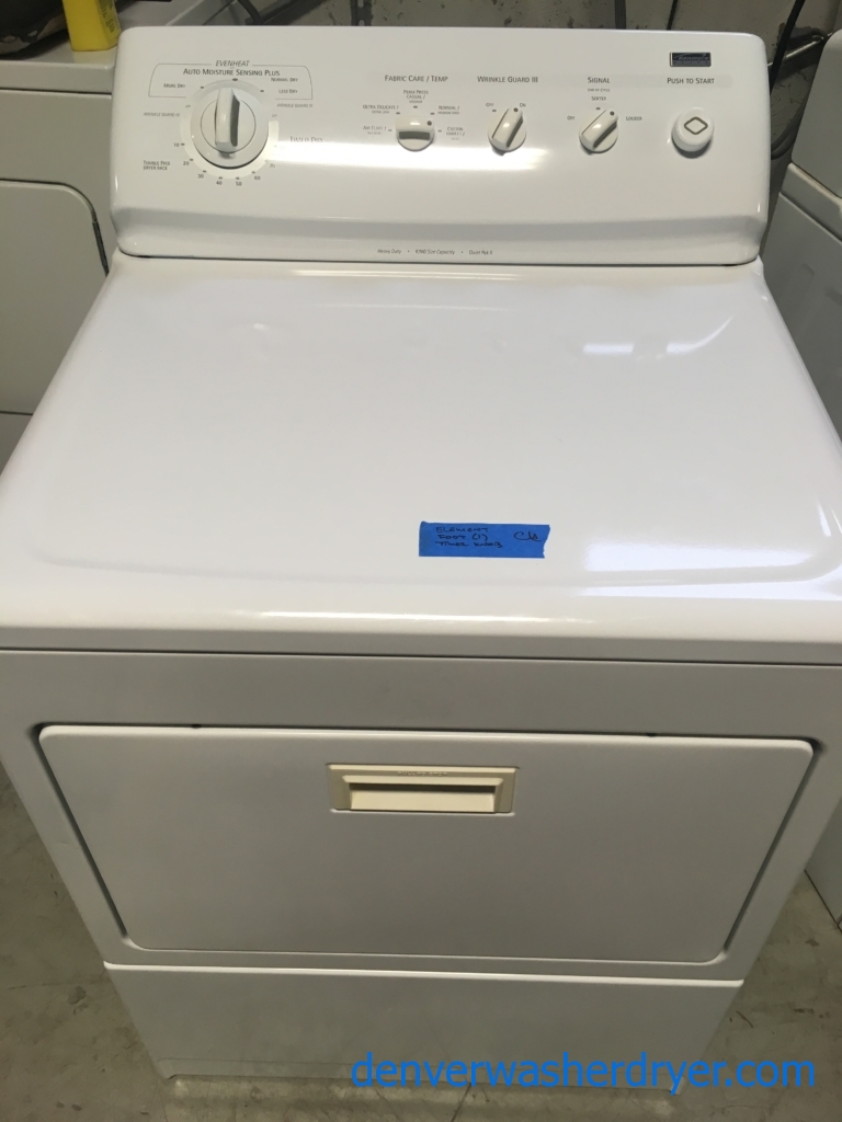 Heavy-Duty Kenmore Elite Set, Direct-Drive Washer, 27″ 220V Dryer, 2-Year Warranty