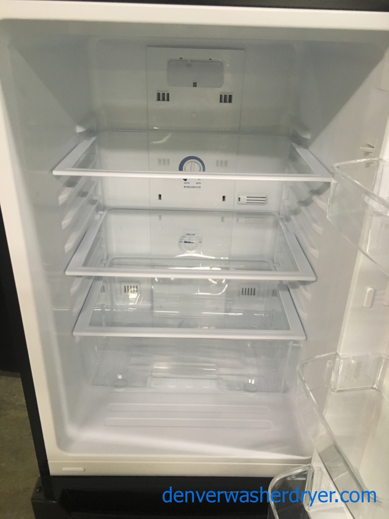 NEW! Insignia (Magic Chef) Refrigerator, 10.0 Cu. Ft., & Used Samsung Stainless Glass-Top Range, 1-Year Warranty!