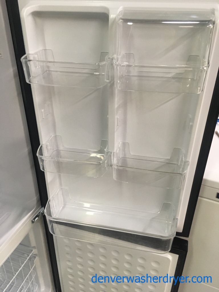 NEW! Insignia (Magic Chef) Refrigerator, 10.0 Cu. Ft., & Used Samsung Stainless Glass-Top Range, 1-Year Warranty!