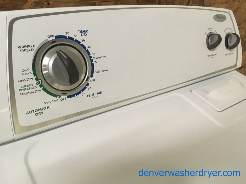 Fabulous Whirlpool Dryer, 29″,  Super Capacity, Quality Refurbished, 90-Day Warranty