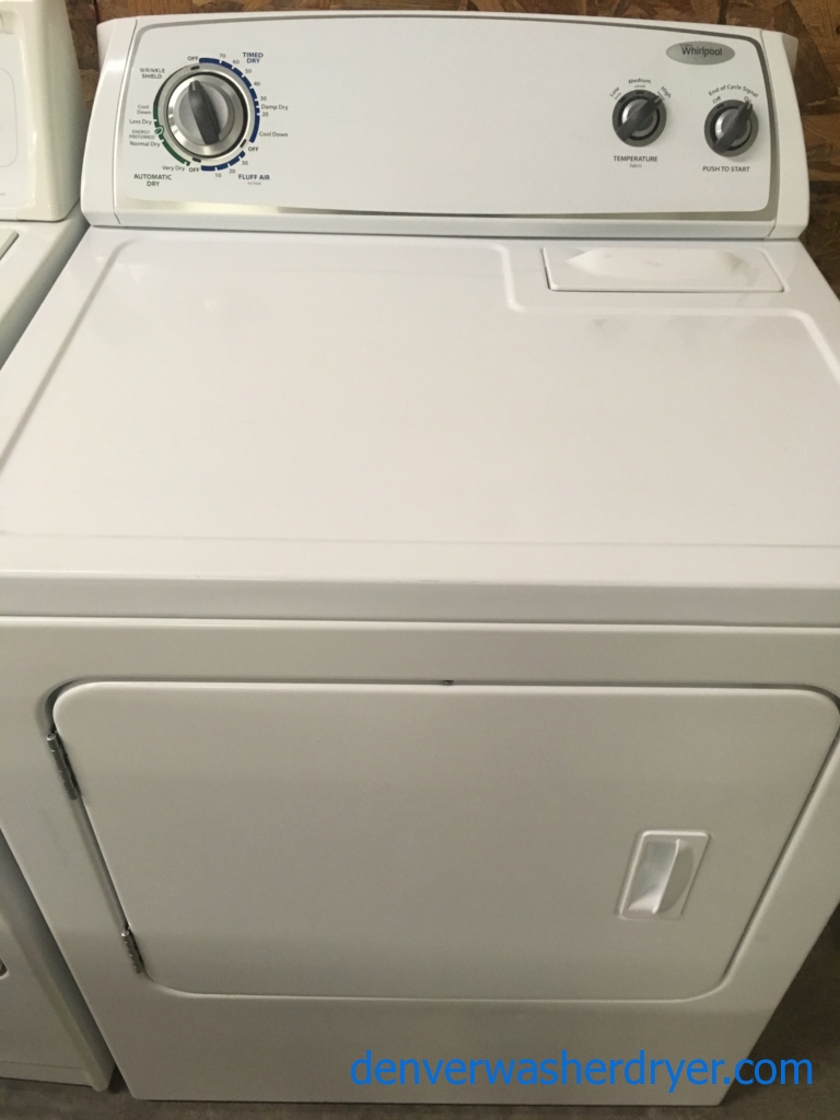 Fabulous Whirlpool Dryer, 29″,  Super Capacity, Quality Refurbished, 90-Day Warranty