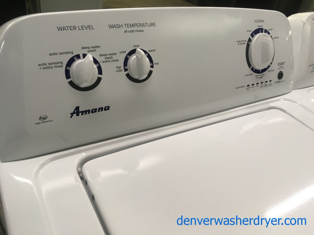 New! Amana (Maytag), HE, Full-Sized Washer and Dryer Set, 1-Year Warranty!