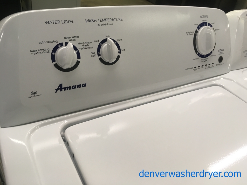 Large Images for New! Amana (Maytag), HE, FullSized Washer and Dryer Set, 1Year Warranty! 4559
