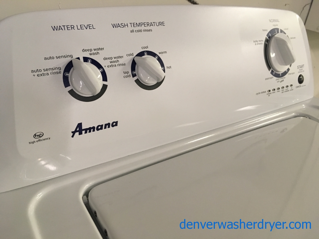 NEW! Amana Washer, HE, Agitator, 1-Year Warranty!