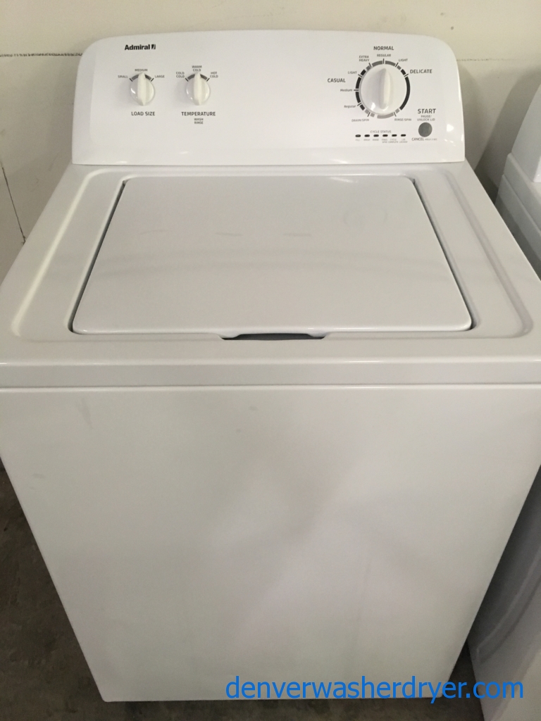 Awesome Admiral Washer, Agitator, 3.4 Cu.Ft, Quality Refurbished, 1-Year Warranty!
