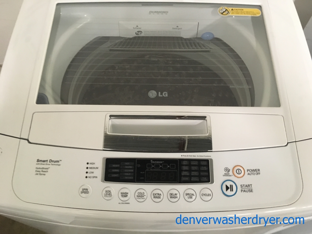 Lovely LG, Top-Load Washer, Direct-Drive, HE, Energy-Star, Quality Refurbished, 1-Year Warranty!