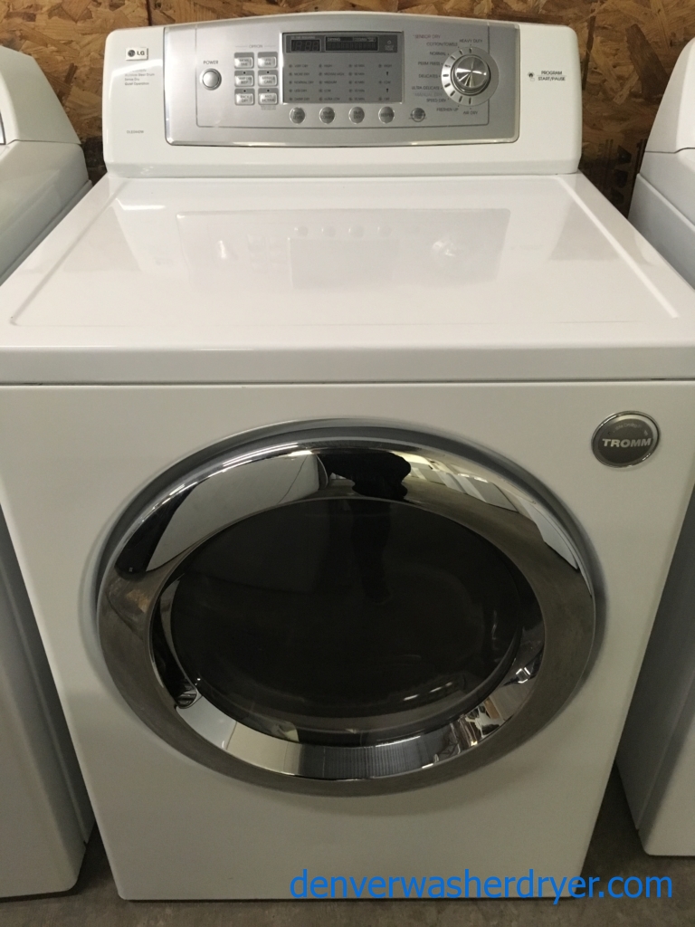 Great LG TROMM Dryer, HE, 220V, 27″, Quality Refurbished, 1-Year Warranty!