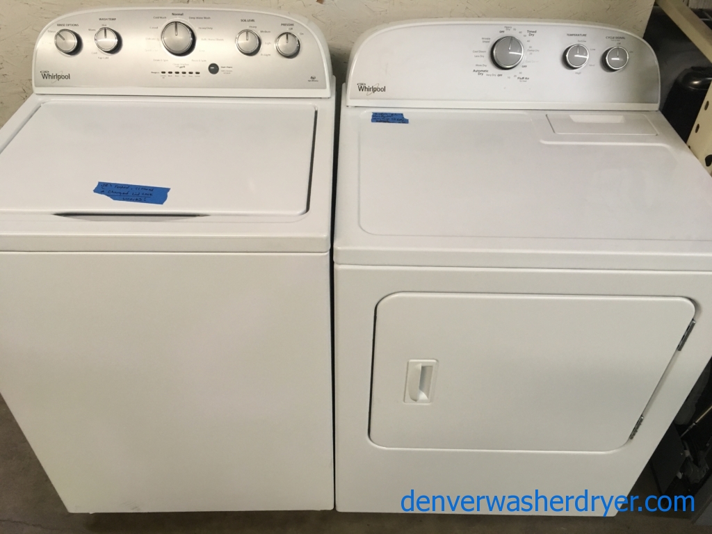 Whirlpool Top-Load He Washer, 29: Electric Dryer, 1-Year Warranty