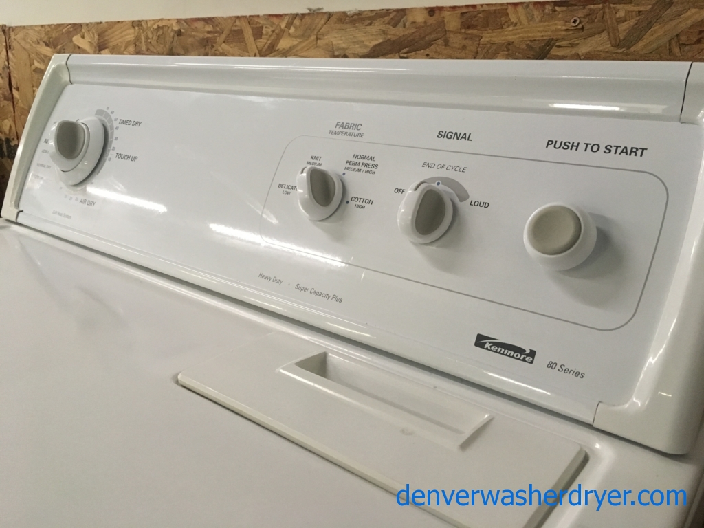 Large Images for Wonderful Kenmore 80 Series Dryer, 220V, 29″ Wide, Quality Refurbished, 1Year