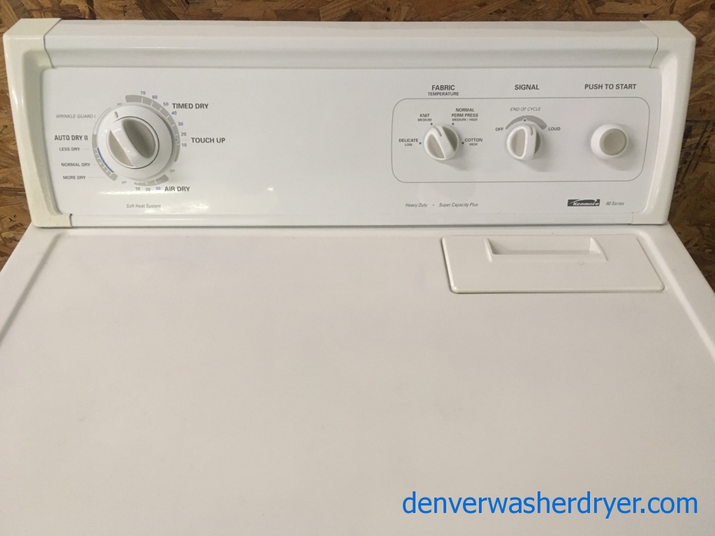Wonderful Kenmore 80 Series Dryer, 220V, 29″ Wide, Quality Refurbished, 1-Year Warranty!