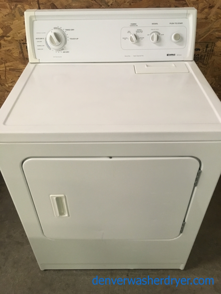 Wonderful Kenmore 80 Series Dryer, 220V, 29″ Wide, Quality Refurbished, 1-Year Warranty!