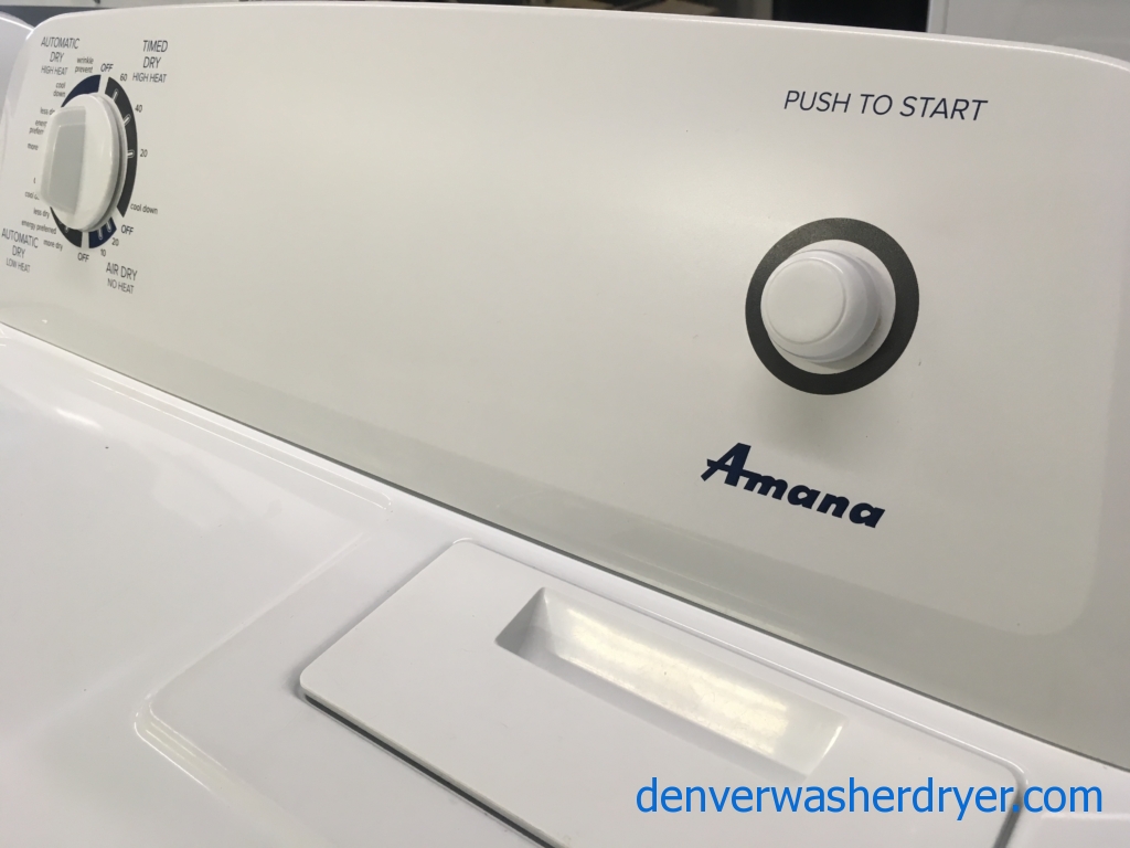 Amana Washer and Dryer Set, HE, 220V, Wash Plate Style, 29″ Wide, Quality Refurbished, 1-Year Warranty!