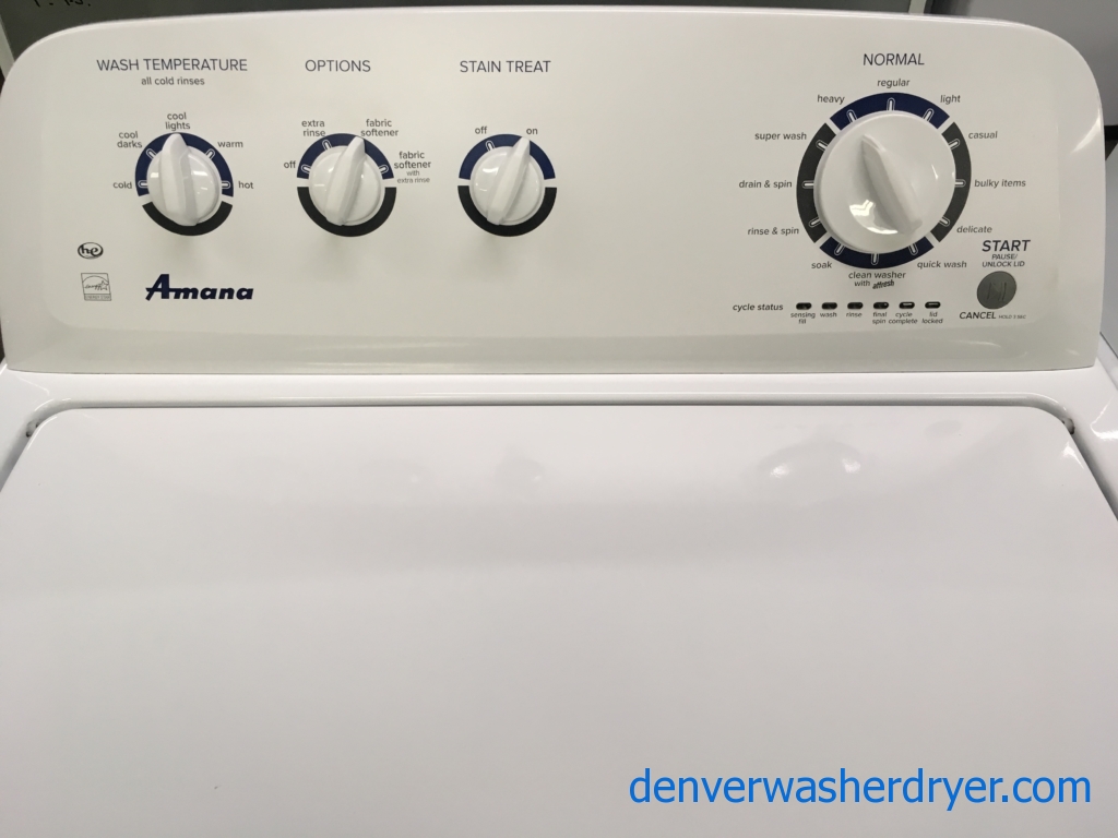 Large Images For Amana Washer And Dryer Set He 220v Wash Plate Style 29 Wide Quality Refurbished 1 Year Warranty 5007