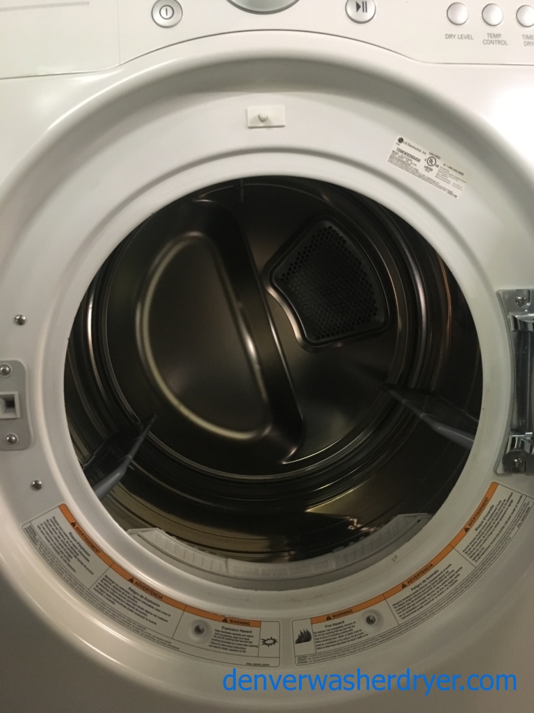 Great LG TROMM Dryer, White, GAS, Wrinkle Care, Capacity 7.3 Cu.Ft., Quality Refurbished, 1-Year Warranty!