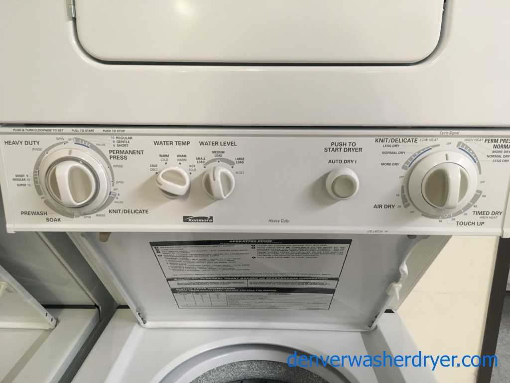 Heavy-Duty Kenmore Unitized Washer/Dryer, Capacity 1.5 Cu.Ft., Quality Refurbished, 1-Year Warranty!