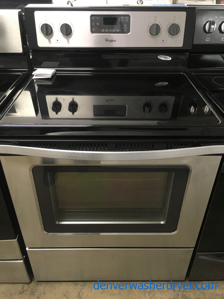 Large Images for Whirlpool Electric Range, GlassTop, Black/Stainless