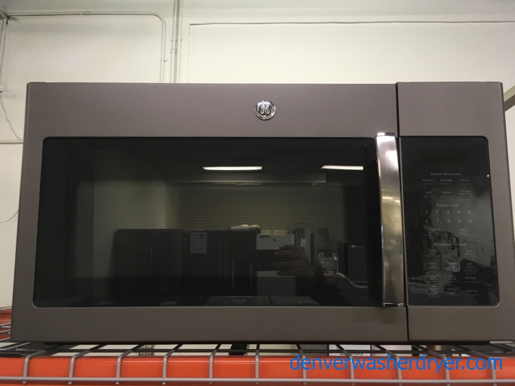 NEW!! Great GE Over the Range Microwave, Slate, Capacity 1.7 Cu.Ft., 1-Year Warranty!