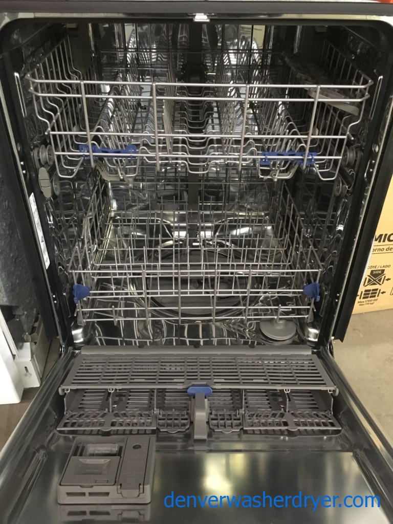 NEW! Beautiful Whirlpool Dishwasher, Built-In, Black Stainless, Sanitize, 1-Year Warranty!